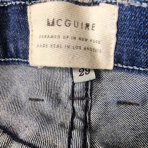 McGuire Womens Jeans, Hi-Rise Button Fly Raw Hem Stretch Skinny Ankle Jeans, 29 - Picture 2 of 11